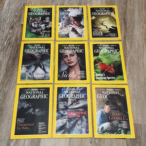 1995 National Geographic Magazines Lot 80s 9 Issues Educational Bundle Reading